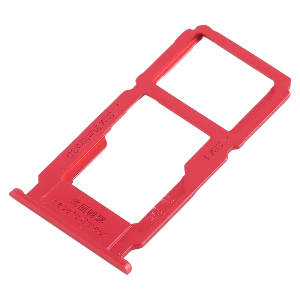 SIM Card Tray + SIM Card Tray / Micro SD Card Tray for OPPO R11(Red) Oppo Replacement Parts Oppo R11